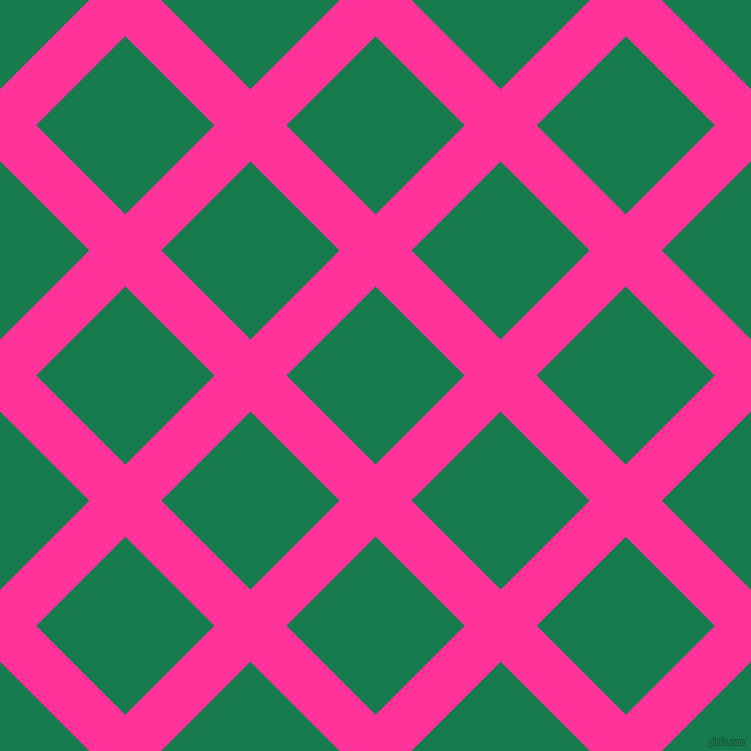 45/135 degree angle diagonal checkered chequered lines, 51 pixel line width, 126 pixel square size, Wild Strawberry and Salem plaid checkered seamless tileable