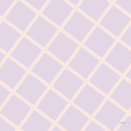 53/143 degree angle diagonal checkered chequered lines, 12 pixel lines width, 77 pixel square size, Wisp Pink and Snuff plaid checkered seamless tileable