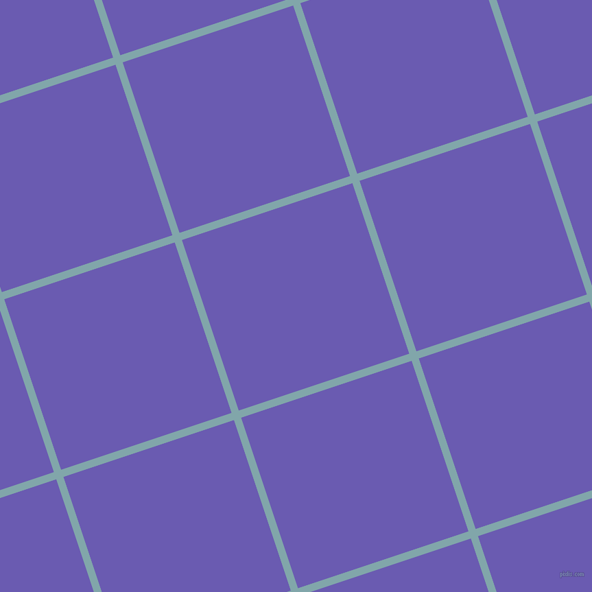 18/108 degree angle diagonal checkered chequered lines, 11 pixel lines width, 262 pixel square size, Ziggurat and Blue Marguerite plaid checkered seamless tileable