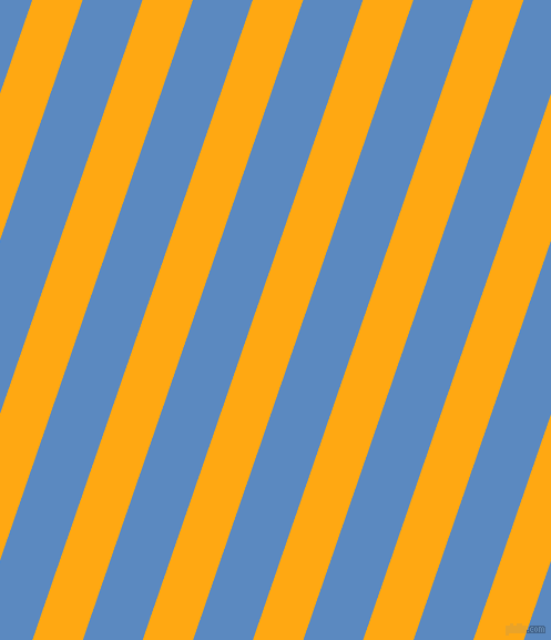 71 degree angle lines stripes, 43 pixel line width, 51 pixel line spacing, Dark Tangerine and Danube stripes and lines seamless tileable