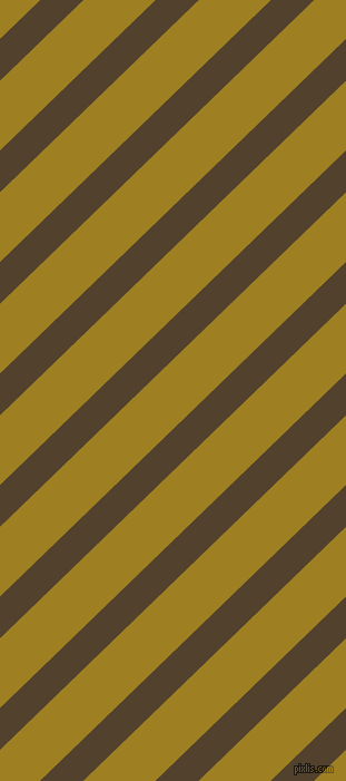 44 degree angle lines stripes, 27 pixel line width, 45 pixel line spacing, Deep Bronze and Hacienda stripes and lines seamless tileable