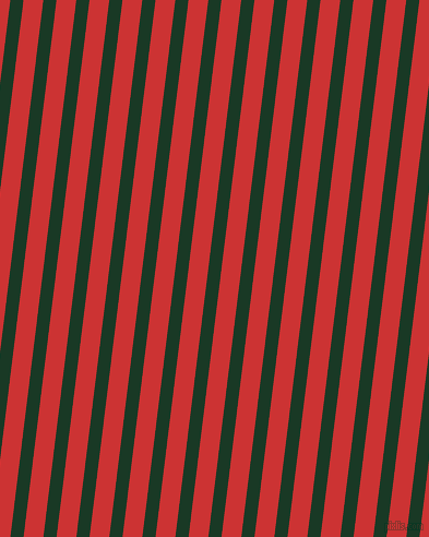 83 degree angle lines stripes, 12 pixel line width, 18 pixel line spacing, Deep Fir and Persian Red stripes and lines seamless tileable