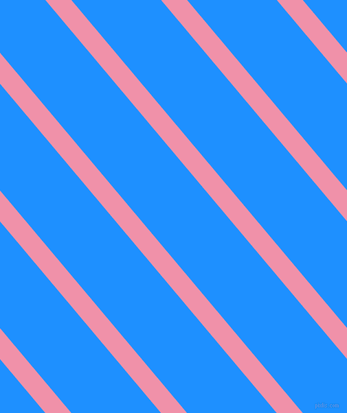 130 degree angle lines stripes, 29 pixel line width, 100 pixel line spacing, Mauvelous and Dodger Blue stripes and lines seamless tileable