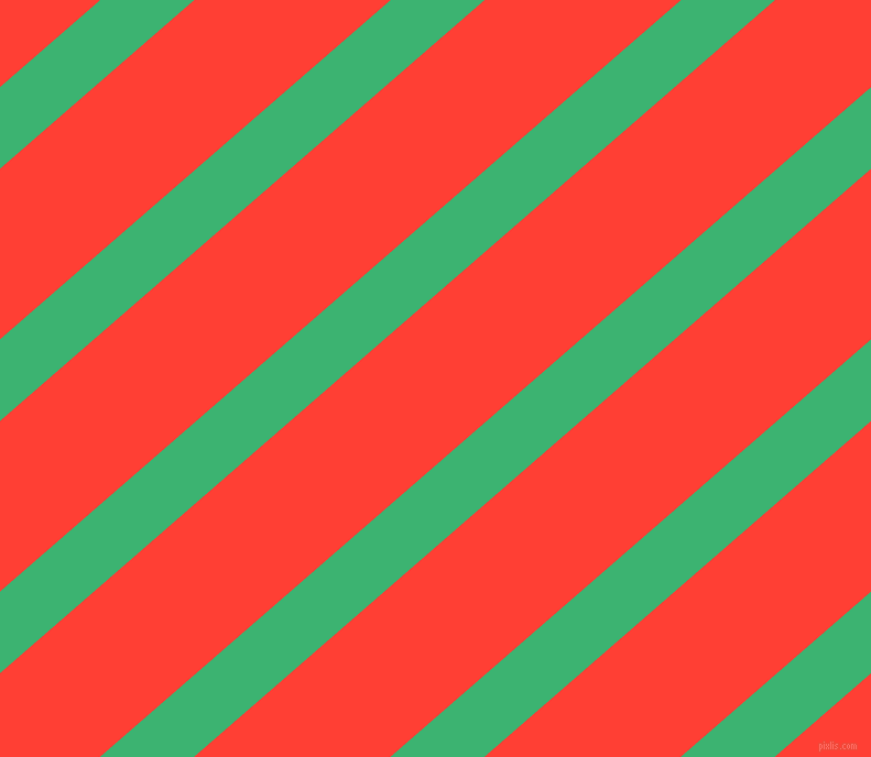 41 degree angle lines stripes, 56 pixel line width, 117 pixel line spacing, Medium Sea Green and Red Orange stripes and lines seamless tileable