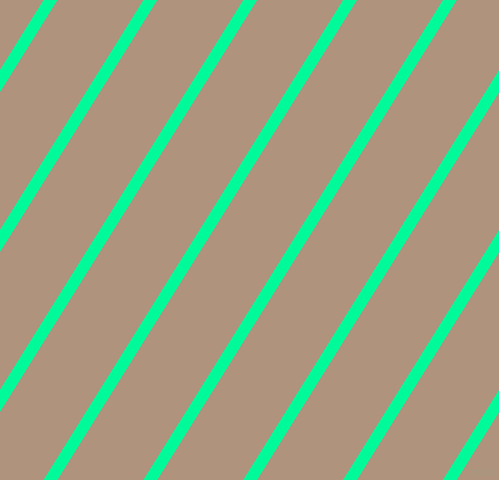 58 degree angle lines stripes, 17 pixel line width, 105 pixel line spacing, Medium Spring Green and Sandrift stripes and lines seamless tileable