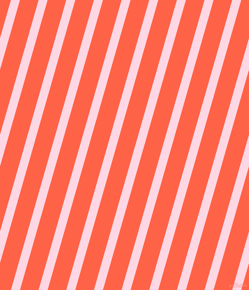 74 degree angle lines stripes, 17 pixel line width, 35 pixel line spacing, Pig Pink and Tomato stripes and lines seamless tileable