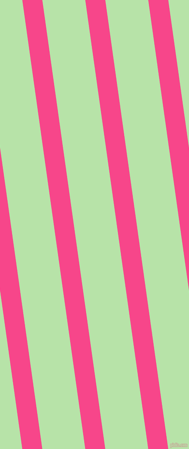 98 degree angle lines stripes, 41 pixel line width, 88 pixel line spacing, Violet Red and Madang stripes and lines seamless tileable