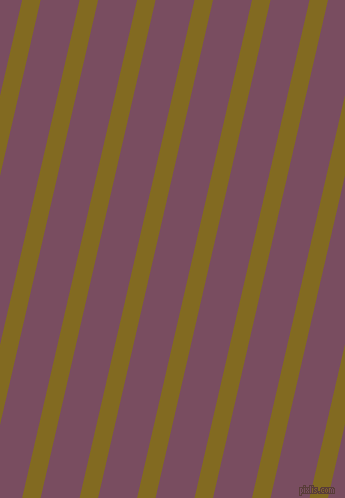 77 degree angle lines stripes, 18 pixel line width, 38 pixel line spacing, Yukon Gold and Cosmic stripes and lines seamless tileable