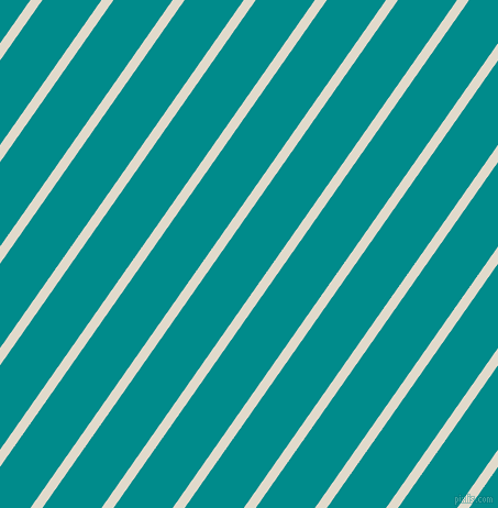 55 degree angle lines stripes, 9 pixel line width, 44 pixel line spacing, Albescent White and Dark Cyan angled lines and stripes seamless tileable