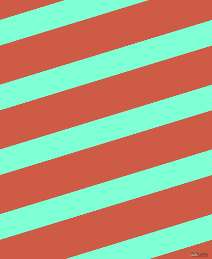 17 degree angle lines stripes, 50 pixel line width, 76 pixel line spacing, Aquamarine and Dark Coral angled lines and stripes seamless tileable