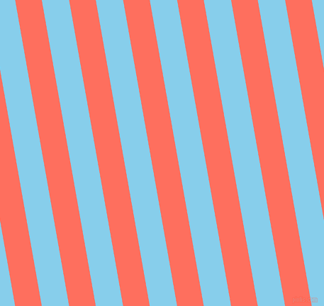 100 degree angle lines stripes, 37 pixel line width, 38 pixel line spacing, Bittersweet and Sky Blue angled lines and stripes seamless tileable