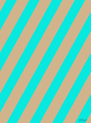 61 degree angle lines stripes, 32 pixel line width, 38 pixel line spacing, Bright Turquoise and Tan angled lines and stripes seamless tileable