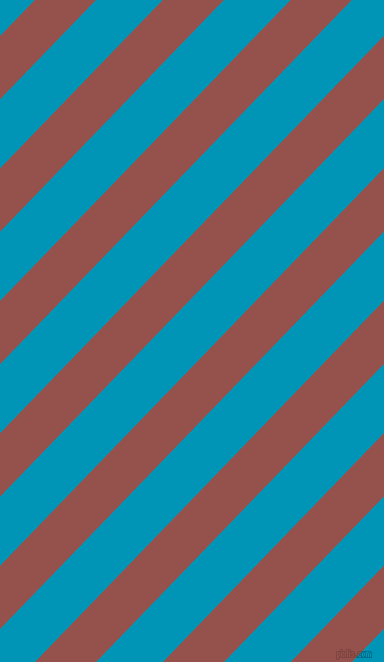 46 degree angle lines stripes, 44 pixel line width, 48 pixel line spacing, Copper Rust and Bondi Blue angled lines and stripes seamless tileable