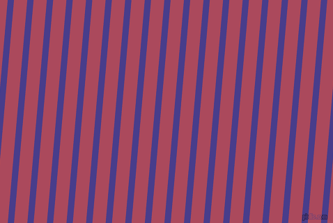 85 degree angle lines stripes, 9 pixel line width, 19 pixel line spacing, Dark Slate Blue and Hippie Pink angled lines and stripes seamless tileable