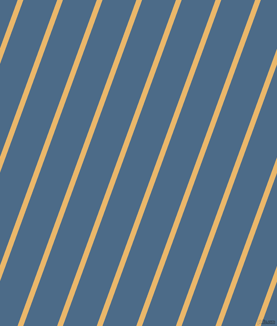 70 degree angle lines stripes, 11 pixel line width, 65 pixel line spacing, Harvest Gold and Wedgewood angled lines and stripes seamless tileable
