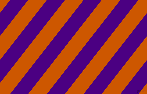 52 degree angle lines stripes, 57 pixel line width, 59 pixel line spacing, Indigo and Tenne Tawny angled lines and stripes seamless tileable