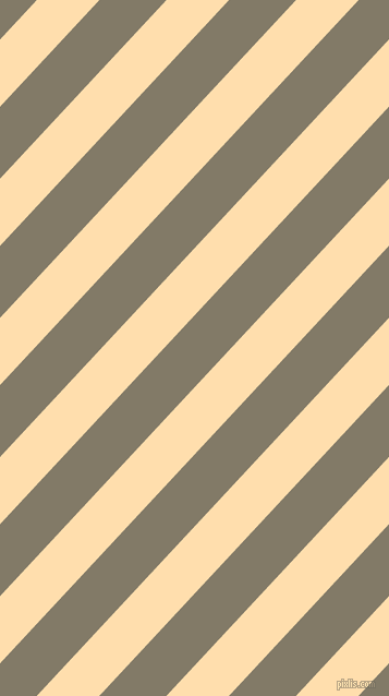 47 degree angle lines stripes, 42 pixel line width, 45 pixel line spacing, Navajo White and Arrowtown angled lines and stripes seamless tileable
