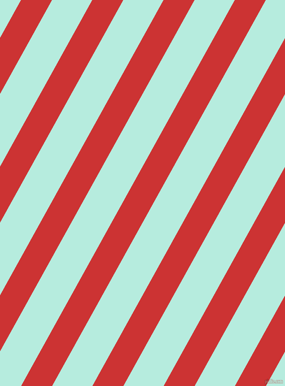 61 degree angle lines stripes, 54 pixel line width, 70 pixel line spacing, Persian Red and Water Leaf angled lines and stripes seamless tileable