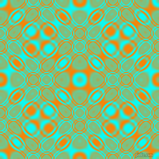 , Aqua and Dark Orange cellular plasma seamless tileable