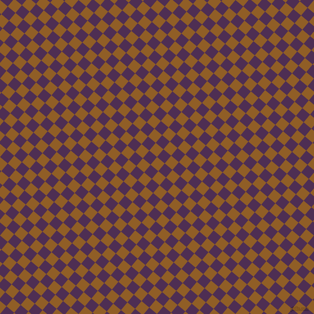 50/140 degree angle diagonal checkered chequered squares checker pattern checkers background, 20 pixel square size, , Afghan Tan and Hot Purple checkers chequered checkered squares seamless tileable