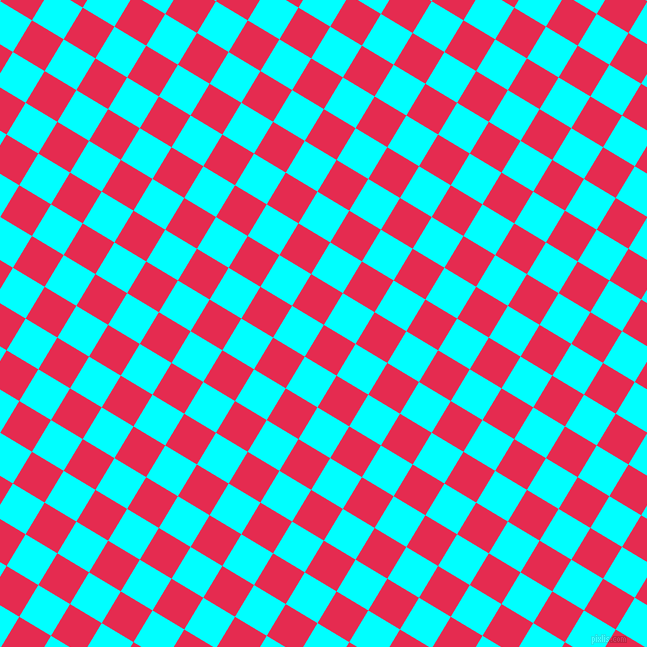 59/149 degree angle diagonal checkered chequered squares checker pattern checkers background, 37 pixel square size, , Amaranth and Aqua checkers chequered checkered squares seamless tileable