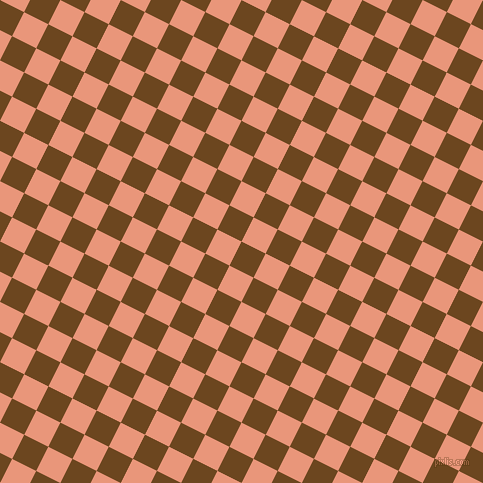 63/153 degree angle diagonal checkered chequered squares checker pattern checkers background, 27 pixel square size, , Antique Brass and Dark Salmon checkers chequered checkered squares seamless tileable