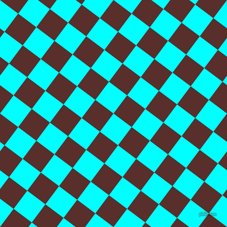 53/143 degree angle diagonal checkered chequered squares checker pattern checkers background, 46 pixel squares size, , Aqua and Moccaccino checkers chequered checkered squares seamless tileable