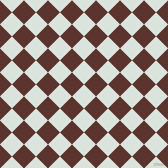 45/135 degree angle diagonal checkered chequered squares checker pattern checkers background, 57 pixel squares size, , Aqua Squeeze and Redwood checkers chequered checkered squares seamless tileable