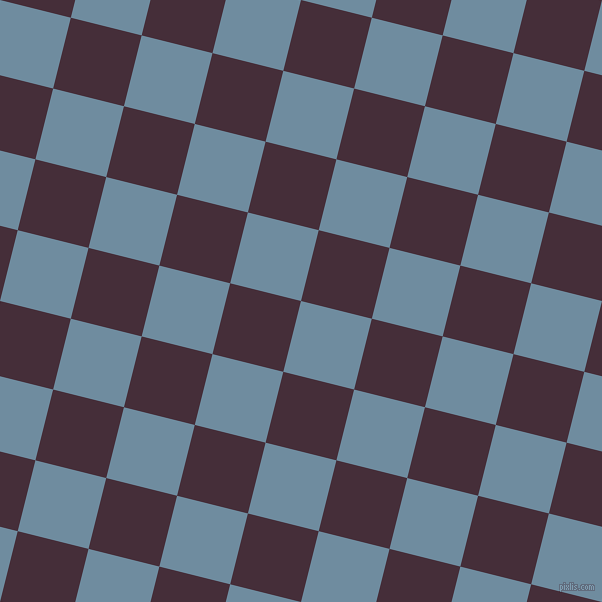 76/166 degree angle diagonal checkered chequered squares checker pattern checkers background, 73 pixel squares size, , Bermuda Grey and Barossa checkers chequered checkered squares seamless tileable