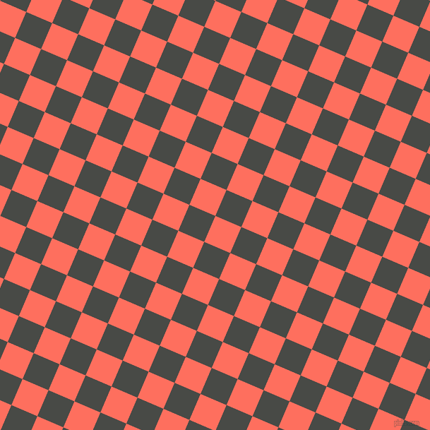 67/157 degree angle diagonal checkered chequered squares checker pattern checkers background, 40 pixel square size, , Bittersweet and Armadillo checkers chequered checkered squares seamless tileable