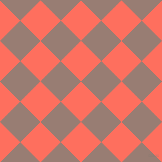 45/135 degree angle diagonal checkered chequered squares checker pattern checkers background, 96 pixel square size, , Bittersweet and Hemp checkers chequered checkered squares seamless tileable
