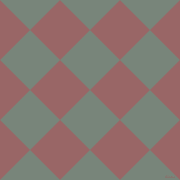 45/135 degree angle diagonal checkered chequered squares checker pattern checkers background, 147 pixel square size, , Blue Smoke and Copper Rose checkers chequered checkered squares seamless tileable