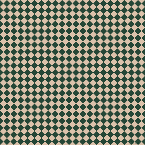 45/135 degree angle diagonal checkered chequered squares checker pattern checkers background, 17 pixel squares size, , Bone and Bottle Green checkers chequered checkered squares seamless tileable