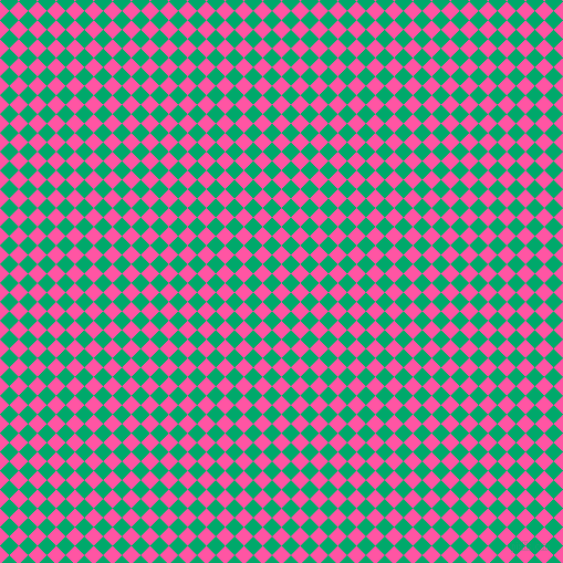 45/135 degree angle diagonal checkered chequered squares checker pattern checkers background, 12 pixel squares size, , Brilliant Rose and Jade checkers chequered checkered squares seamless tileable