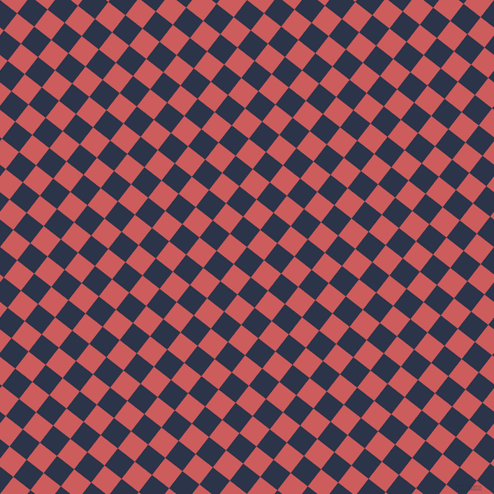 52/142 degree angle diagonal checkered chequered squares checker pattern checkers background, 31 pixel square size, , Bunting and Indian Red checkers chequered checkered squares seamless tileable