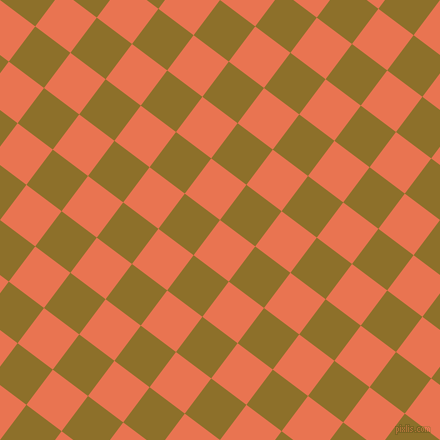 53/143 degree angle diagonal checkered chequered squares checker pattern checkers background, 44 pixel square size, , Burnt Sienna and Corn Harvest checkers chequered checkered squares seamless tileable
