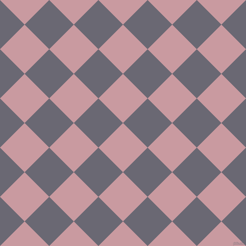 45/135 degree angle diagonal checkered chequered squares checker pattern checkers background, 111 pixel squares size, Careys Pink and Dolphin checkers chequered checkered squares seamless tileable