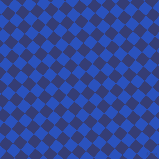 50/140 degree angle diagonal checkered chequered squares checker pattern checkers background, 35 pixel square size, , Cerulean Blue and Torea Bay checkers chequered checkered squares seamless tileable