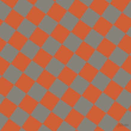 54/144 degree angle diagonal checkered chequered squares checker pattern checkers background, 51 pixel squares size, , Chilean Fire and Friar Grey checkers chequered checkered squares seamless tileable