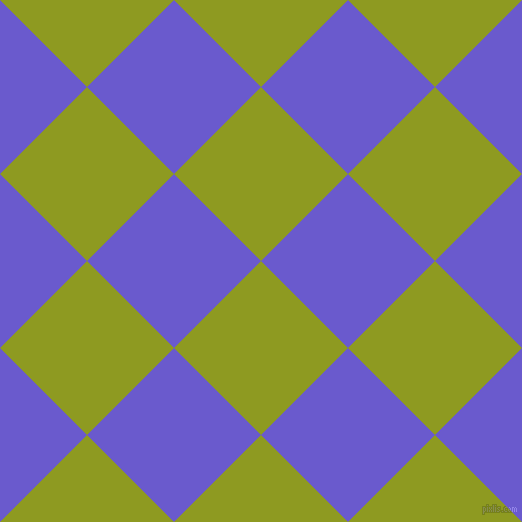 45/135 degree angle diagonal checkered chequered squares checker pattern checkers background, 123 pixel squares size, , Citron and Slate Blue checkers chequered checkered squares seamless tileable