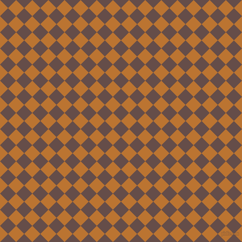 45/135 degree angle diagonal checkered chequered squares checker pattern checkers background, 23 pixel square size, , Congo Brown and Meteor checkers chequered checkered squares seamless tileable