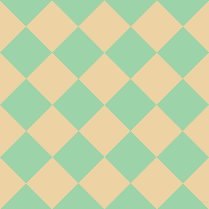 45/135 degree angle diagonal checkered chequered squares checker pattern checkers background, 125 pixel squares size, , Dairy Cream and Chinook checkers chequered checkered squares seamless tileable