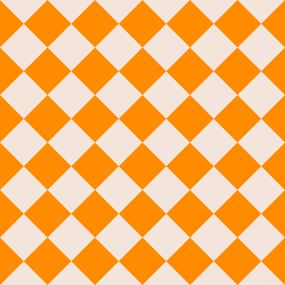 45/135 degree angle diagonal checkered chequered squares checker pattern checkers background, 68 pixel squares size, , Dark Orange and Fair Pink checkers chequered checkered squares seamless tileable