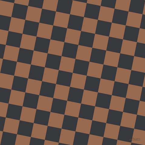 79/169 degree angle diagonal checkered chequered squares checker pattern checkers background, 47 pixel square size, , Dark Tan and Vulcan checkers chequered checkered squares seamless tileable
