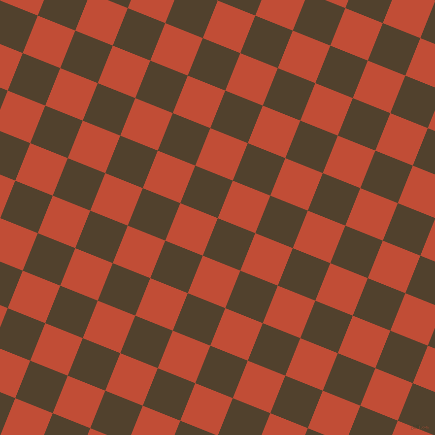 68/158 degree angle diagonal checkered chequered squares checker pattern checkers background, 82 pixel square size, , Deep Bronze and Grenadier checkers chequered checkered squares seamless tileable