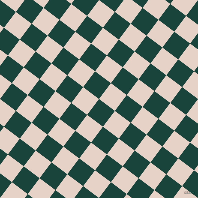 53/143 degree angle diagonal checkered chequered squares checker pattern checkers background, 65 pixel squares size, , Deep Teal and Bizarre checkers chequered checkered squares seamless tileable
