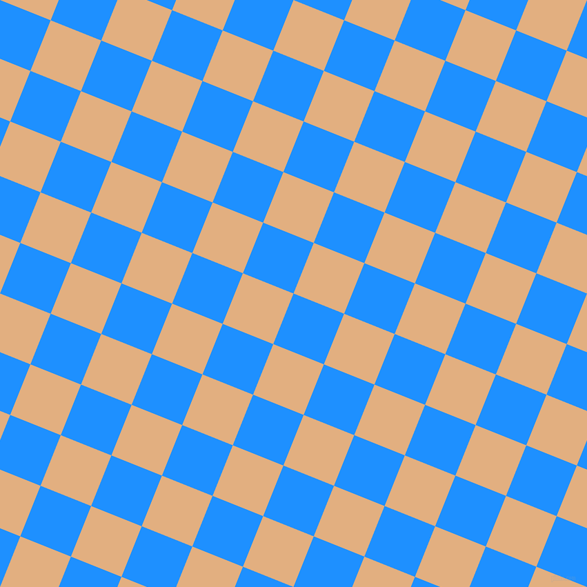 68/158 degree angle diagonal checkered chequered squares checker pattern checkers background, 79 pixel squares size, , Dodger Blue and Manhattan checkers chequered checkered squares seamless tileable