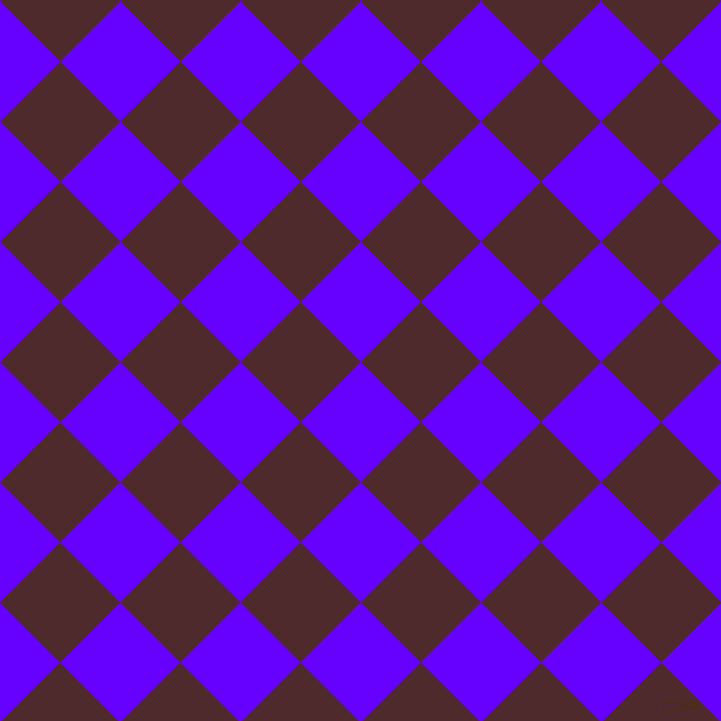 45/135 degree angle diagonal checkered chequered squares checker pattern checkers background, 85 pixel square size, , Electric Indigo and Heath checkers chequered checkered squares seamless tileable