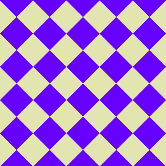45/135 degree angle diagonal checkered chequered squares checker pattern checkers background, 75 pixel squares size, , Electric Indigo and Tusk checkers chequered checkered squares seamless tileable