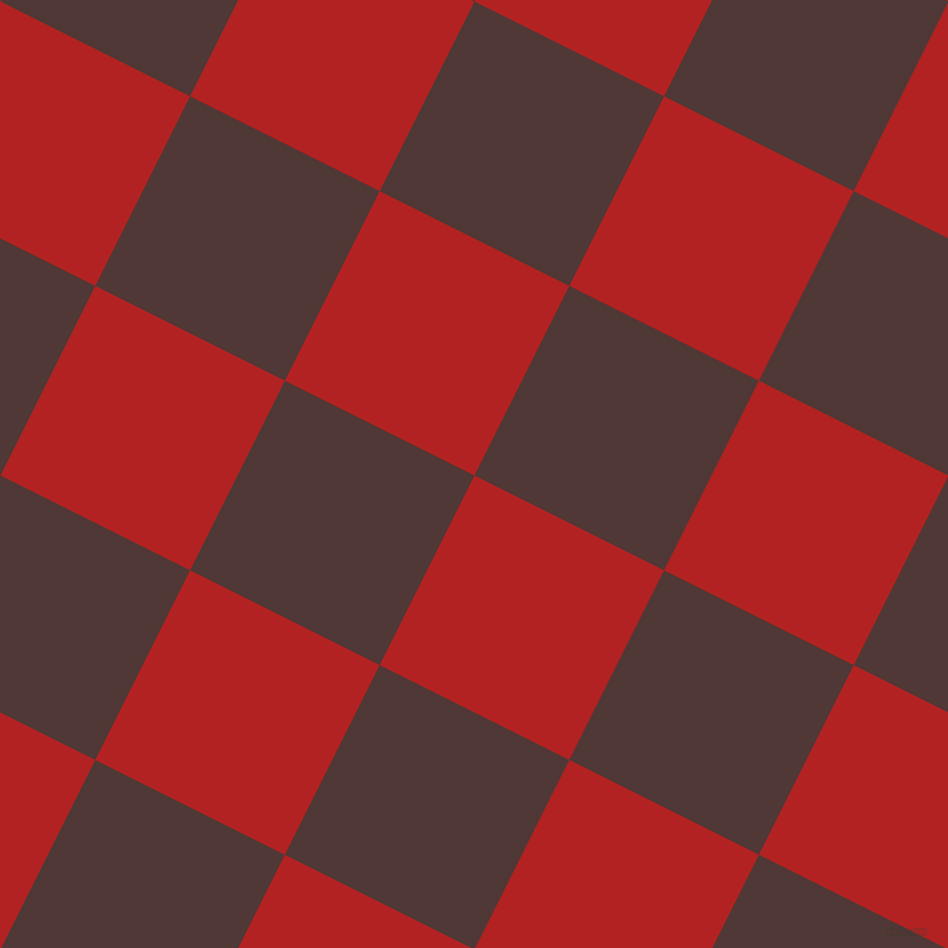 63/153 degree angle diagonal checkered chequered squares checker pattern checkers background, 191 pixel squares size, , Fire Brick and Cocoa Bean checkers chequered checkered squares seamless tileable
